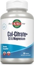 KAL Cal-Citrate+, Calcium Citrate Plus Vitamine D-3 en 500 mg Magnesium, gezonde botten en tanden ondersteuning, Glutenvrij en Lab geverifieerd voor kwaliteit, 30 porties, 120 tabletten