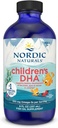 Nordic Naturals nenos DHA, Strawberry - 8 oz para nenos - 530 mg Omega-3 con EPA & DHA - Desenvolvemento e función cerebral - Non-GMO - 96 servizos