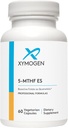 XYMOGEN 5-MTHF ES - 17,000 mcg DFE - Quatrefolic kimi Bioaktiv Folate Supplement - Mood, Cardiovascular + Metilation Support - Lmetilfolate kimi Vitamin B Metil Folate (60 Kapsül)
