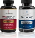 VITASEI Maksapuhastus Detox & Remont, Maksakomplekskapslid naistele ja meestele (60 kapslit) + Testronix Booster meestele (60 kapslit)