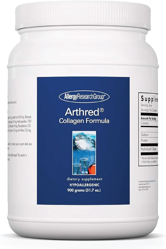 Alergy Research Group Collagen Powder for Men & Women - Collagen Peptides, Arthred Suplemen, Bovine Sourced, Arthred Powder, Collagen Formula, Collagen Hydrolyzed Collagen - 31.7 Oz