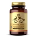 Solgar Alpha Lipoic Acid 200 mg, 50 Vegetable Capsules - Antioxidant Support - Helps to Recycle Glutathione, Vitamin C & E, CoQ-10 - Non-GMO, Vegan, Gluten Free, Dairy Free, Kosher - 50 Servings