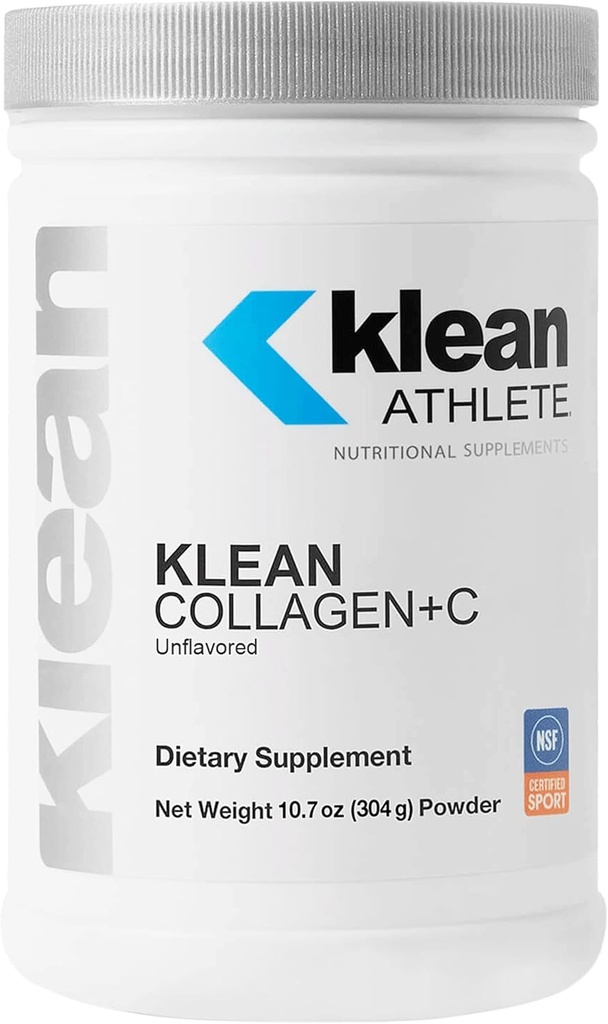 Klean sportlane Klean Collagen + C | Kollageenpeptiidid C-vitamiiniga liigeste ja sidekoe toetamiseks | 10,7 Ounces | Maitsestamata
