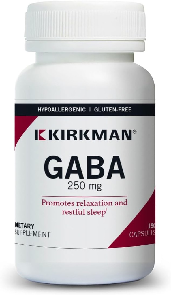 Kirkman - GABA 250 mg - 150 capsule - Supporti Rilassamento - Promuove il sonno riposante - Soluzioni anallergiche