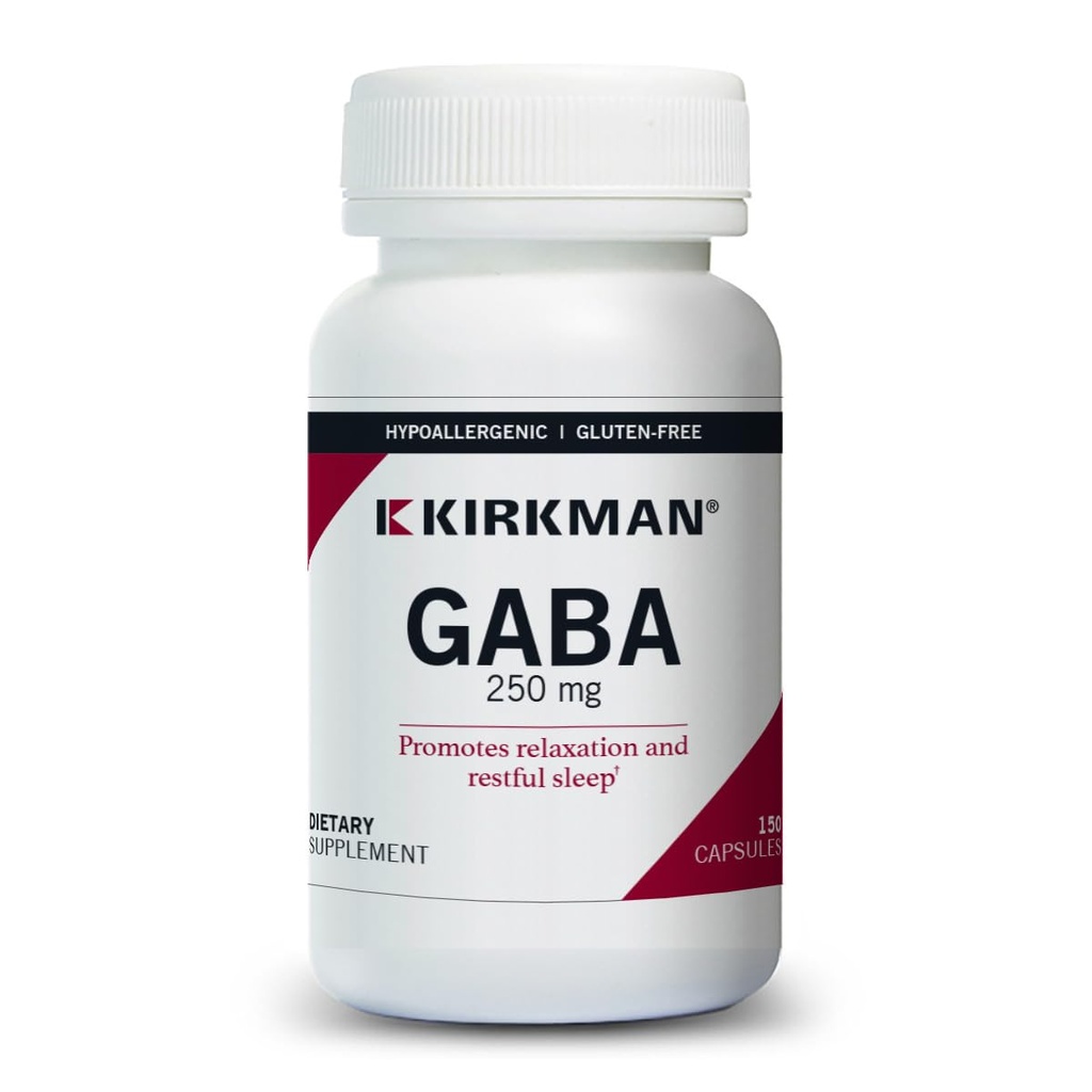 Kirkman GABA 250 mg - Hypoallergenic, 150 Capsules