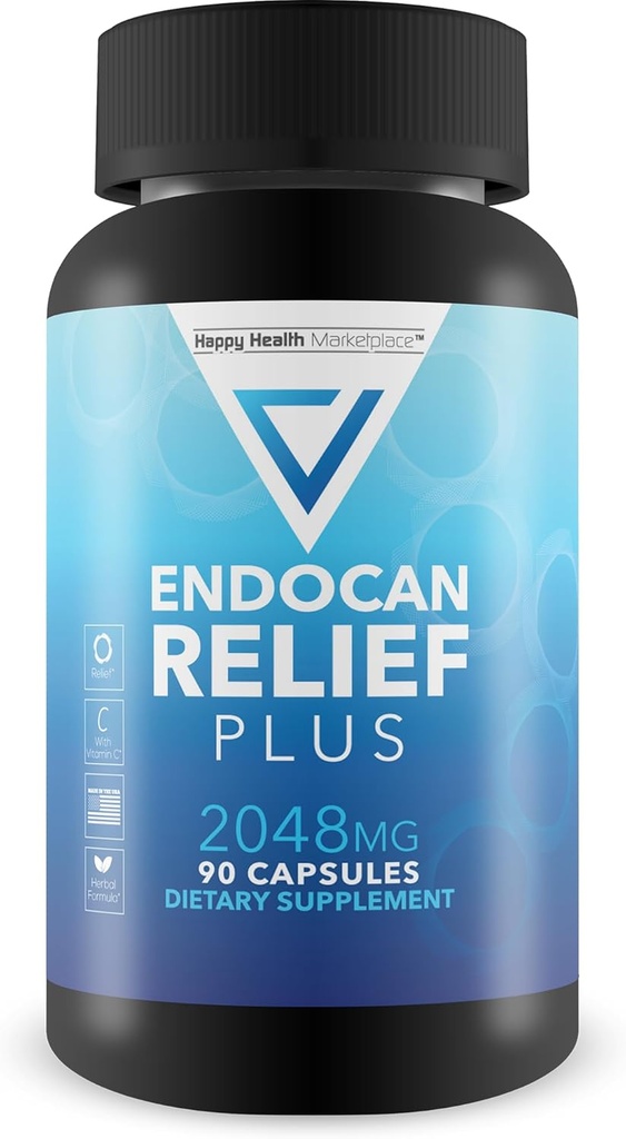 Endocan Relief Plus - Φυσική ανακούφιση από τους προσωρινούς πόνους, δυσφορίας, & οίδημα - Best Natural Herbal Formula - Full Body Support - Καταπολέμηση των ελεύθερων ριζοσπαστών - Best Turmeric Daily Relief Factor