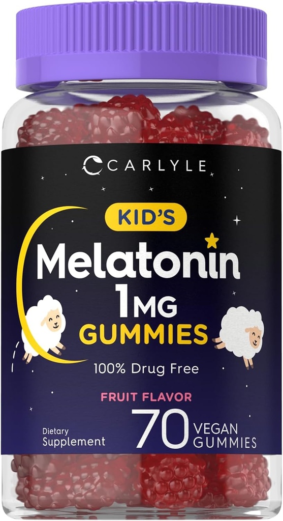 Carlyle Kids Melatonin Gummies   по 1 mg 70 Cust Fruit Flavor Gummy (Fruit Flavor Gummy)