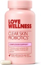 Love Wellness Clear Skin Probiyotik - Clear Up Hormonal Acne Pimples, Qızıllıq və Pore Minimizer