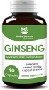 Herbal Himmel Naturlig energi og fokus Ginseng Kapsler 90 greve for vitalitet og velvære - 100% Herbal Formula