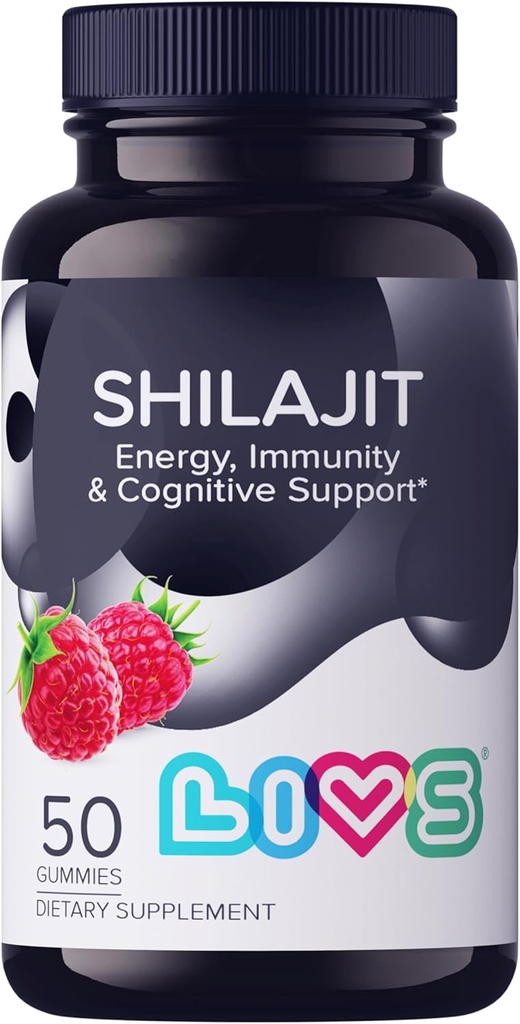 Shilajit Gummies for Men & Women, 124; 10000mg Pure Himalayan Shilajit Gold with Fulvic Acid, 85 + Minerals & Ashwagandha, 124; Energy Gummies for Women & Men, 124; Natural Stamina, Focus & Vitality Support - 50 Ct