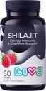 Gummies Shilajit para homes e mulleres | 10000mg ouro puro Himalayan Shilajit con ácido fúvico, 85+ minerais e Ashwagandha | Gummies de enerxía para mulleres e homes | Stamina natural, Focus & Vitality Support - 50 Ct