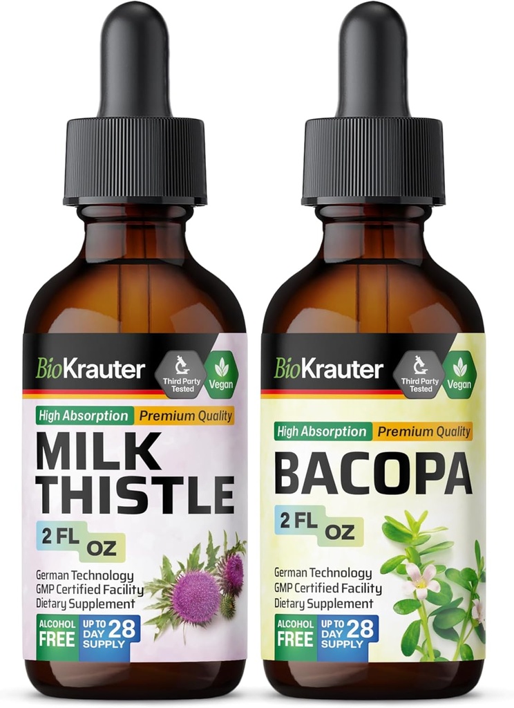 BIO KRAURÓL L'Omptle Tinure 2 Fl. Oz i Bacopa Tincure 2 FO. Oz.