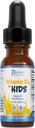 Premier Research Labs vitamina D3 para nenos - Vitamina D Drops para nenos, Kids Liquid Vitamin D, 400 IU por servizo, soporta un desenvolvemento cerebral saudable - 0.43 fl oz