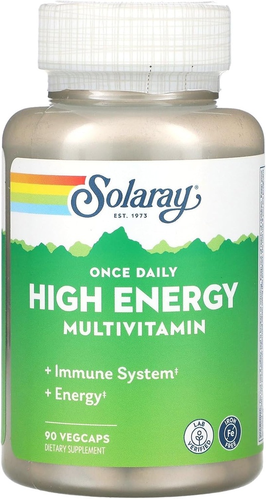 Solaray - un cop Daily High Energy W/O Iron, 90 càpsules