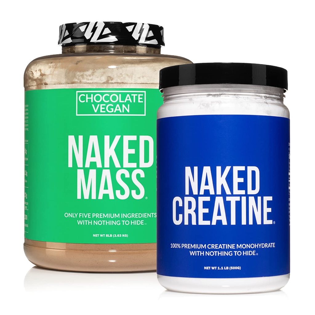 NAKED Soy-Free Protein Bundle: 8LB Chocolate Vegan Mass Creatine