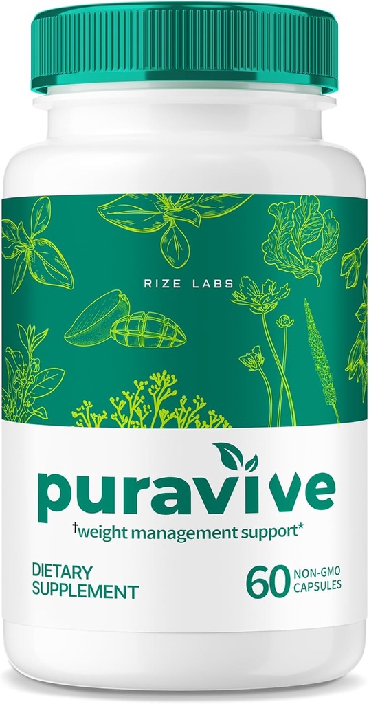 Rize labs Puravive Weight Loss Capsules - Exotické Ryžové tabletky na zvýšenie BAT a energetickej hladiny, Detox & Cleanse Capsule, Puravive Recenzia Non-GMO Easy to Lasting Supplement Tablety (60 kapsúl)