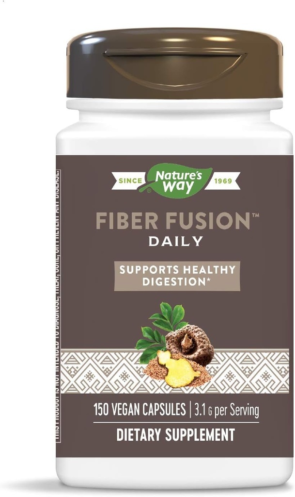 Nature 's Way Fiber Fusion Daily, 3,1 g per servering, 150 kapsler, pakke med 3