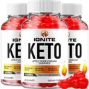 (3 Pack) Ignite Keto ACV Gummies - Advanced Formula Ignite Keto Plus ACV Gummies Apple Cider Vinegar Ignite ACV Dietary Supplement (180 Gummies)