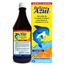 Ballena Azul Aceite de Hígado de Bacalao para Adultos y Niños, COD Liver Oil for Adults and Children, Good Source of Vitamins A,D,E, B1, Dietary Supplement, Omega 3, Inmune System Boost (ORANGE 15 OZ)