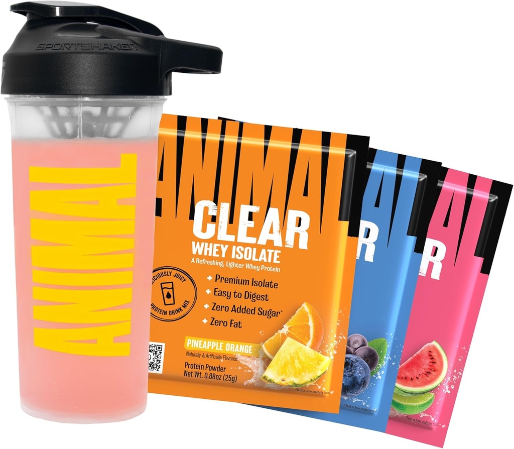 Animal Clear Whey Protin cô lập gói và lắc chai - 3 gói đơn