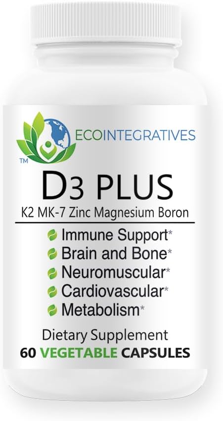 D3 Plus Boron Vitamina K2 Magneziu Zinc Suporturi Cardiovasculare Nervi musculare Oase Dinți Gume Imuna Sanatate Sanatate Reparatii tesut Balanta Hormoni Metabolism 60 Vegan capace