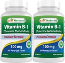Najboljši naravni vitamin B1 kot tiamin mononitrat 100 mg 120 tablete (120 število (Pack of 2))