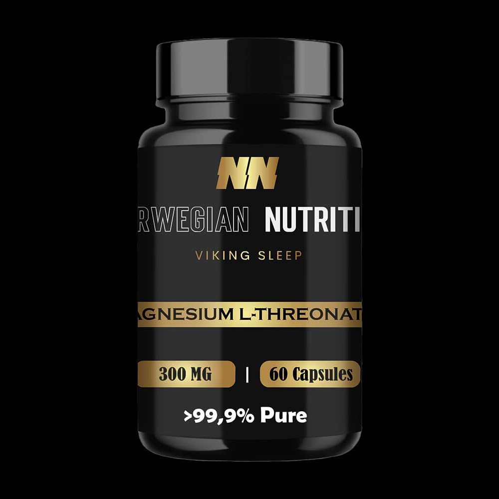 Magnesium L-Threonate, 60 Capsules of 300MG! (not 144MG Like Others) - Enhance Your Life - Better Sleep Quality and Focus, Memory, Attention and Cognitive Function - Over 99,9% Pure!! Gluten Free.