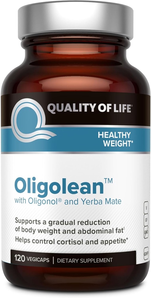 نوعية الحياة Oligolean - Featuring Oligonol and Yerba Mate - Natural Metabolism Support supplement - 120 Vegiecaps