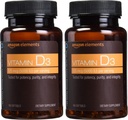   Elements Vitamin D3, 5000 IU, 180 Softgels, 6 Month Supply (Packaging May Vary), Supports Strong Bones and Immune Health (Pack of 2)