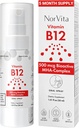 Vitaminas B12 Spray 500 µg (150 serverių) - Greita Absorbcija MHA kompleksas (metilkobalaminas, Hidroksikobalaminas, Adenozilkobalaminas) - Vegan, Non- GMO, Skystas B12 papildas