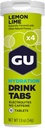 GU Energy Hydration Elektrolüüt Joogitabletid, Enhanced Endurance Sport Jook Jooksmiseks, Jalgrattasõiduks, Triatlon, 4-Count (48 Servings), Sidrunlubja