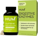 HUM Flatter Me Digeptical Enzymes for Women, Digetical Health Bloating Suplement with Ginger & Peppermint Leaf, Fast Acting Anti Bloat Pills Multi Enzyme for Debloating, Vegan, 60 Capsules