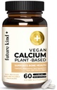 Future Kind Vegan Calcium Supplement - Plant-Based Calcium Magnesium Supplement Sourced from Iceland for Teeth & Bone Support (60 Capsules)