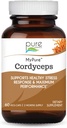 PRACOVNÍ LABS ESSENCE MyPure Cordyceps - Organic Houbový dodatek - 100% Real Houbový extrakt - Nejlepší pro imunitní podporu, Stress Relief, Build Energy for Adult Men and Women (60 Kapsle)