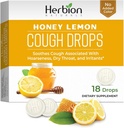 Henerial Cough Coughs, Dietary Supplement, Soothes Cough, for Dewata and Children Over 6 Years, No Articial Flavor, No Added Color (18 Count (Paket 1), Honey Lemon)