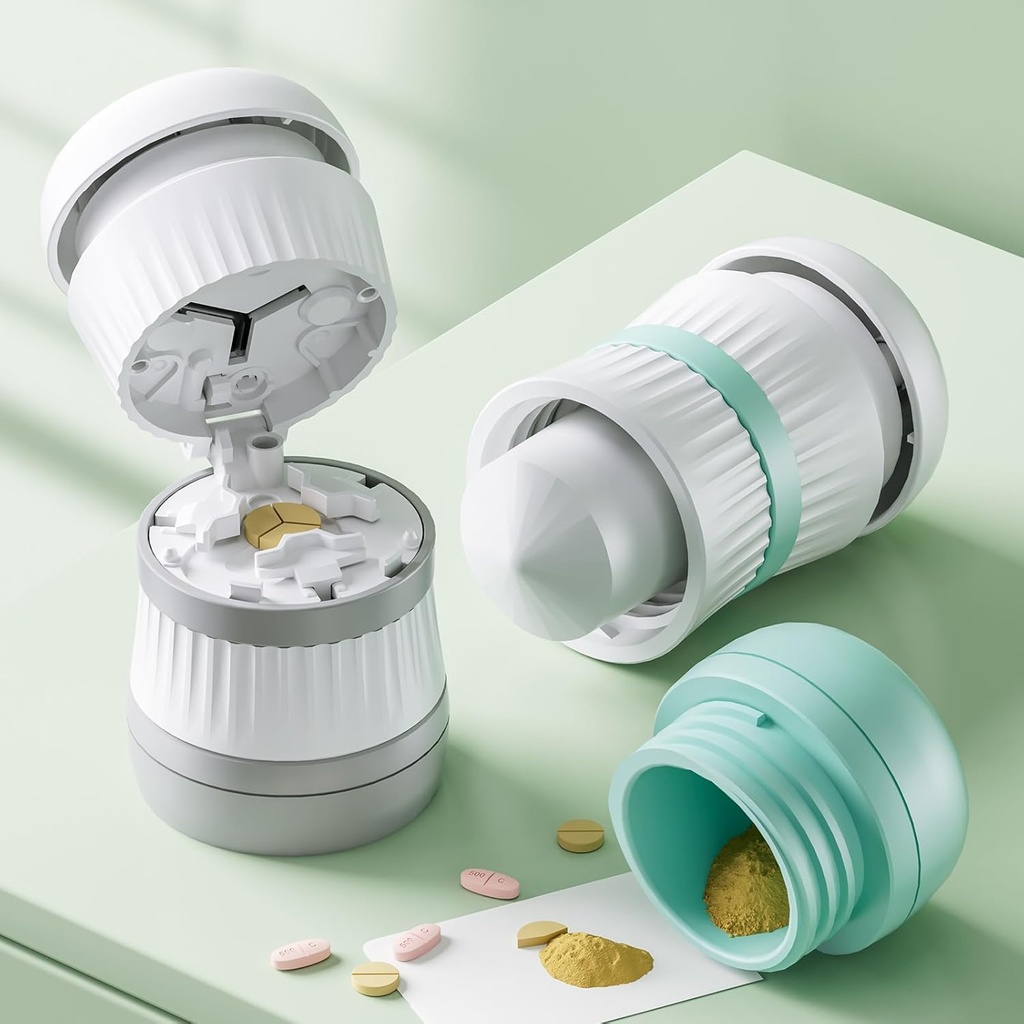 Pill Cutter - 将小药丸或大药丸切成三分之一的用无污钢刀切片的药丸,Pill Cutter 1/3, 适合切除维生素,平板(1-3灰)