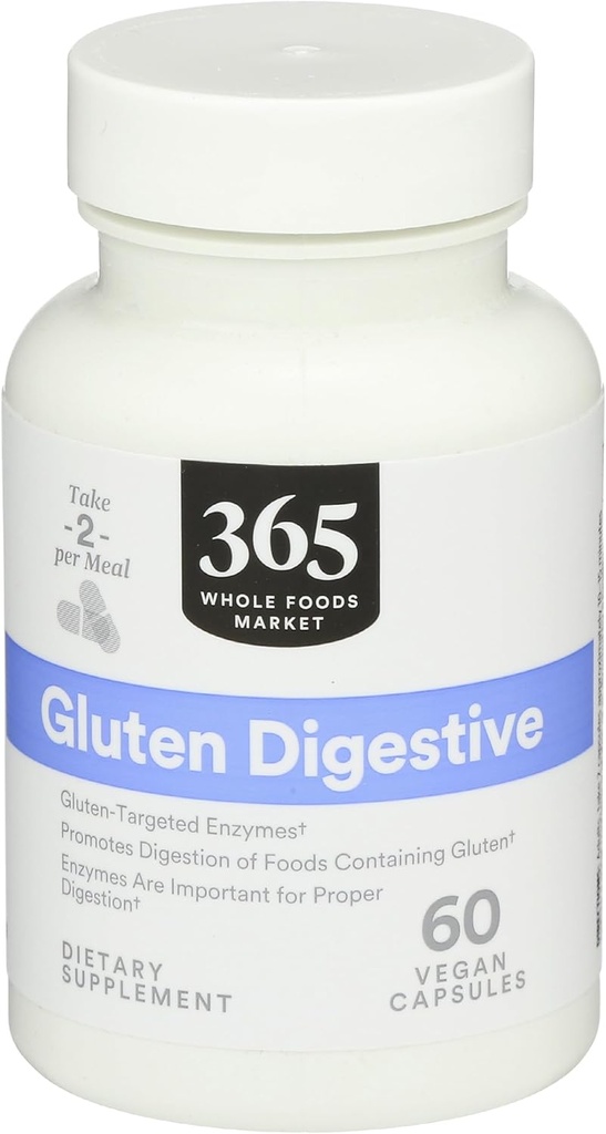 365 da Whole Foods Market, Enzymes Gluten Digestive, 60 Count