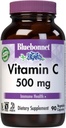 Bluebonnet Nutrition Witamina C 500 mg Kapsułki wegetariańskie, Kwas askorbinowy, dla zdrowia immunologicznego i skóry, Wegański, Wegetariański, Nie GMO, Gluten Free, Soy Free, Mleko wolne, Kosher, 90 Kapsułki roślinne
