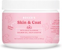 Bocce's Bakery skin & Coat Supplement for dogs, Daily Chews ผลิตในสหรัฐอเมริกาด้วยวิตามิน E & Fattys, รองรับผิว & Cot, Salmon, 60 ct, Red (DG-SKN60)