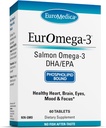 EuroMedica EurOmega-3 - Integratore alimentare con EPA & DHA - Compresse Omega-3 per il sostegno alla salute del cervello e del cuore - Supplemento nutrizionale con acidi grassi essenziali & Peptides - 60 compresse