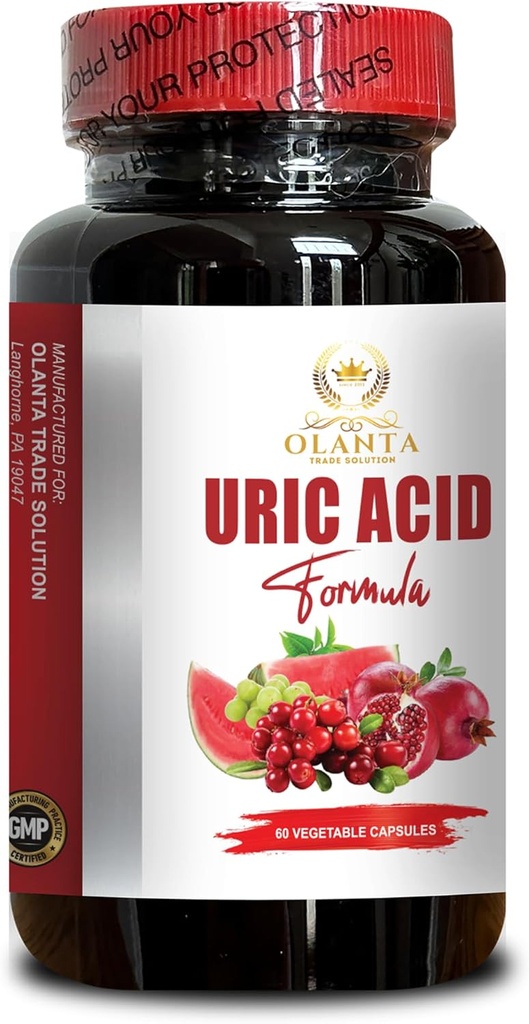 Natural URIC Acid - Uric Acid Flush for gout, Support Joint Mobility & Comfort, Support Healthy Uric Acid Level, Devil's Claw Root - 1 Bottle