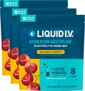 Liquid I.V.® Hydration Multiplikator - Golden Cherry | Elektrolytpulver Getränke Mix | 3 Pack (48 Portionen)