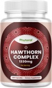 Hawthorn Berry kapsulak - Hawthorn Berry Antioxidatzaile Purea, Leaf & Flower Extract 4:1 Bihotz osasuntsurako eta digestiorako - Energiaren euskarria gizon eta emakumeentzat - 240 Count Pack