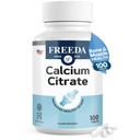 Freeda Calcium Citrate – Kosher Vegan Bone Strength Supplement – Supports Bone Density & Muscle Function – Calcium 1000mg per Serving – No Added Vitamin D – (100 Tablets)