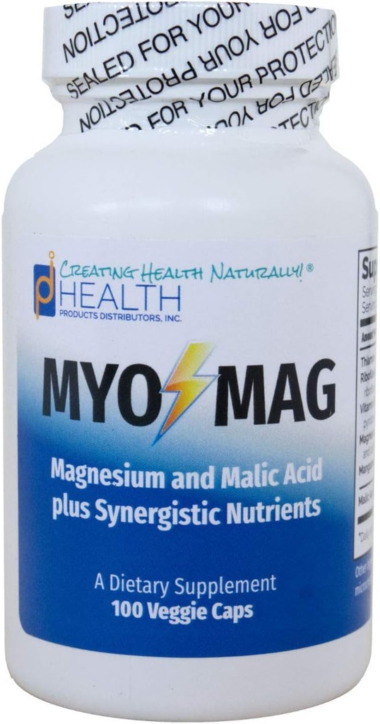MYO-MAG  горнище на магнетичната енергия (100 капси)  год. Synergistic Magнезий и Malinic Acid Formula with Coenzyme B Vitamins (B1, B2, B6)
