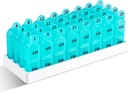 Daviky Aylıq Pill Organizer 2 Gün, 30 Gün Pill Box AM PM Ayrı Konteyner ilə, Bir Aylıq Tibbi Case Vitaminlər, Tərcümə və Stomatizasiya (Cyan)