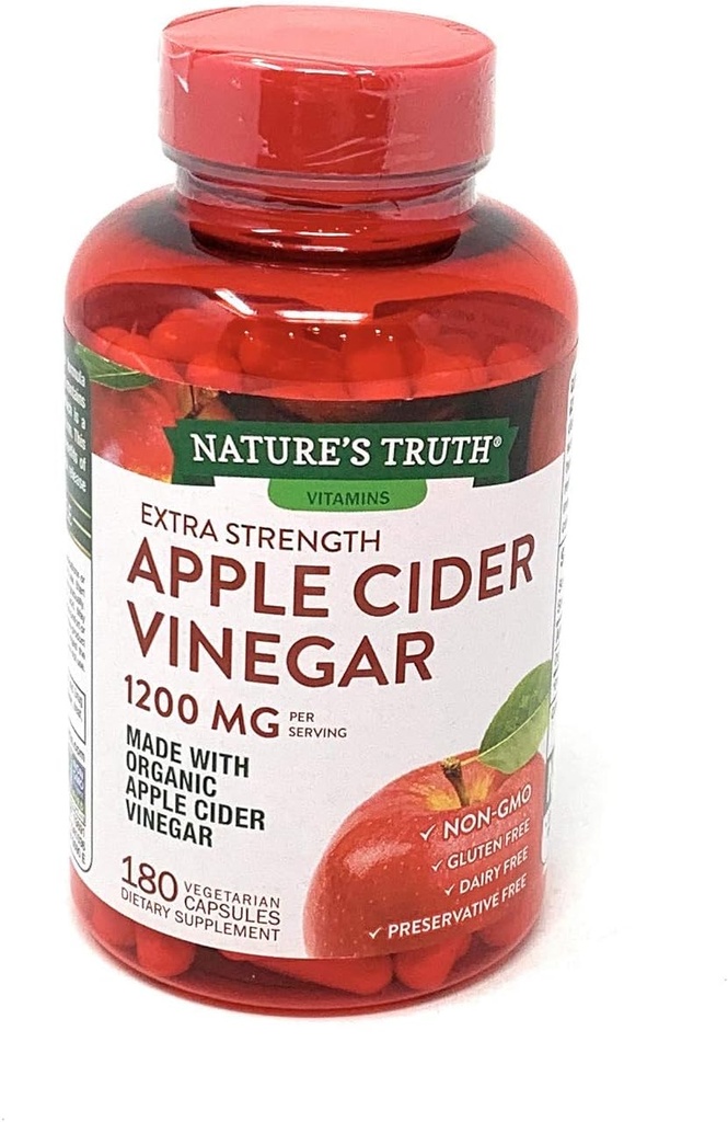 Nature 's Truth Apple Cider Vinagar 1200 mg, 180 kapsler