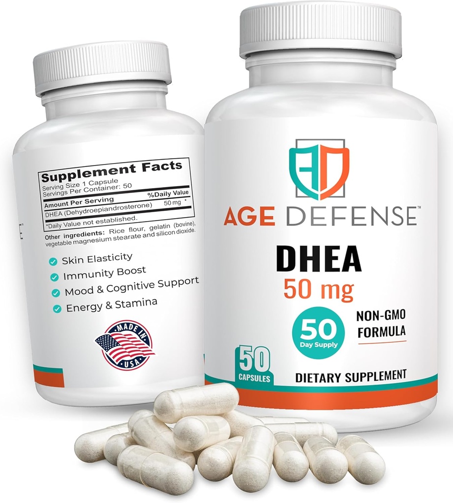 DHEA Capsules - DHEA suplementaris - Implementació de l' energia natural i Imne - ajuda Vitalia, aparença Elasticity, & en general - DHEA suplementari per a Dones i homes (50 mg)