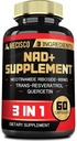 3in1 NAD+ supplement 1200Mg - Nicotinamide Riboside with Trans Resveratrol &apos; Quercetin - Cellular Activity, Immune, Aging Health - 60 count Supply for 30 Days