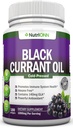 Black Currant Oil - 1000 Mg - 180 Softgels - Cold-Pressed Pure Black Currant Seed Oil - Hexane Free - 140mg GLA Per Serving - Regulates Hormonal Balance - Great For Immune System, Hair and Skin